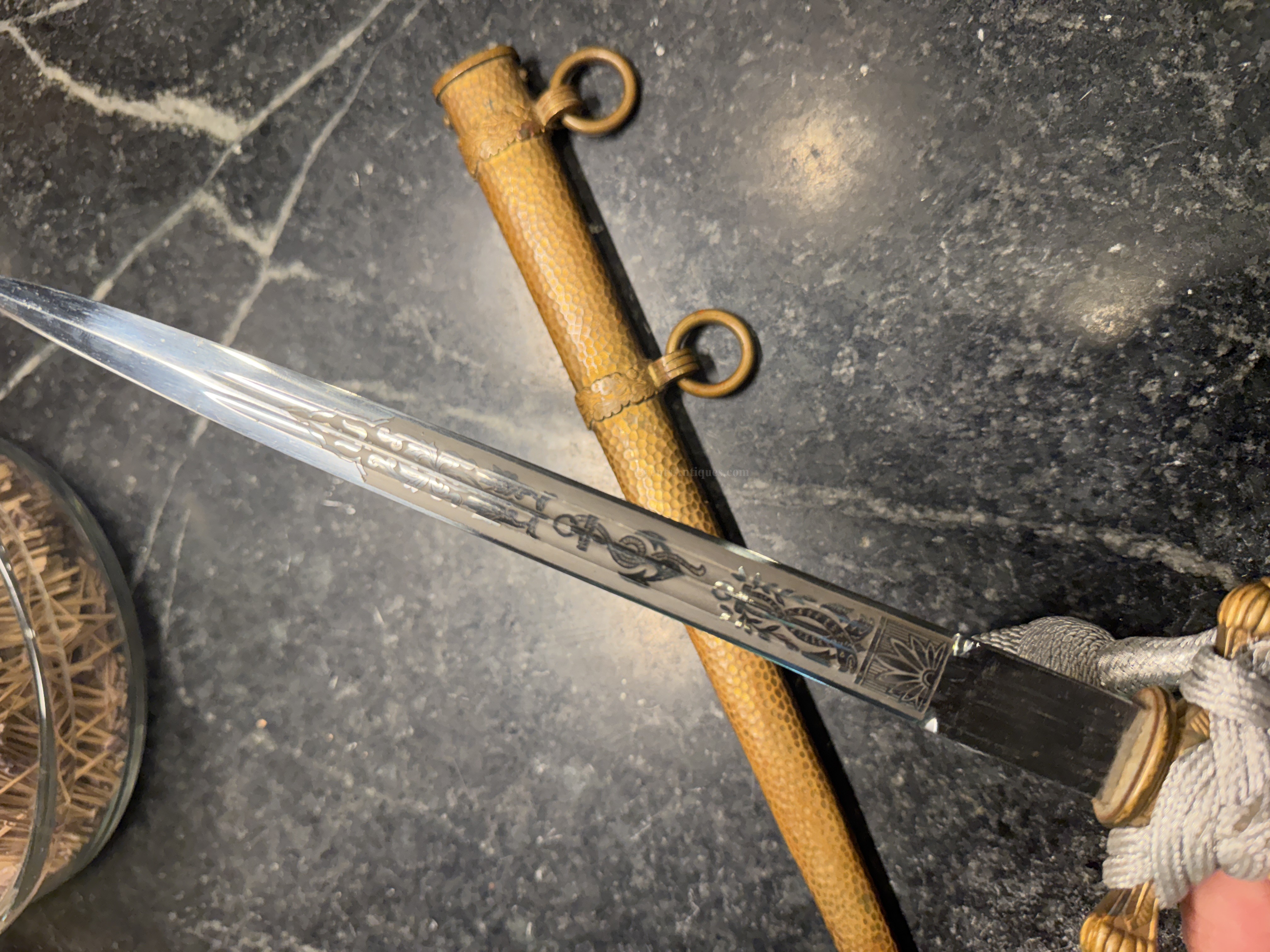 Kriegsmarine Officers Dagger With Deluxe Ivory Grip Mfg. Carl Eickhorn image