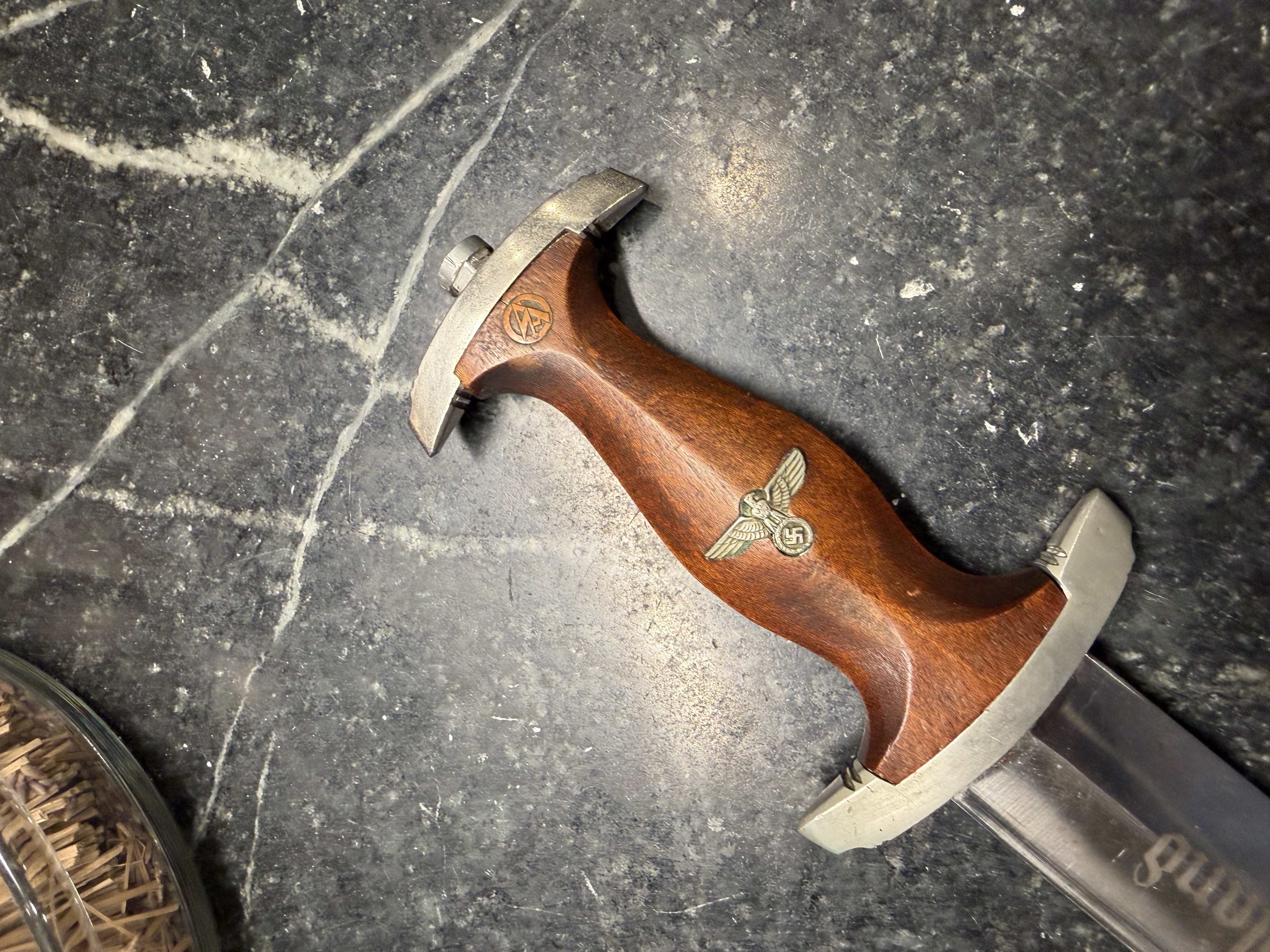 Nice Early SA dagger Mfg. E. Pack Factory Ground Rohm No Scabbard .. Minty Blade image